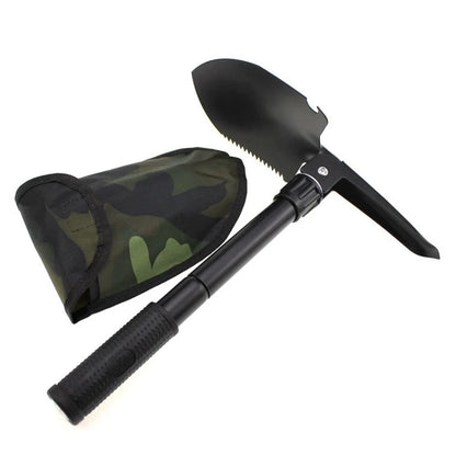 Shada Folding Outdoor Garden Shovel Kit - Portable Multifunctional Camping Spade for Weeding and Survival
