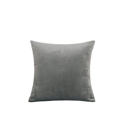 Shada Gray / 55x55cm MACT Velvet Throw Pillow Cover 55x55/60x60cm - Soft Solid Square Cushion Case for Home, Sofa & Car