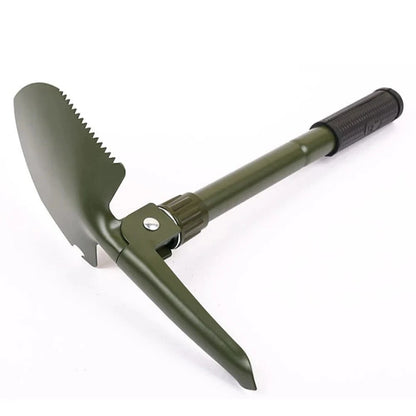 Shada Green Folding Outdoor Garden Shovel Kit - Portable Multifunctional Camping Spade for Weeding and Survival