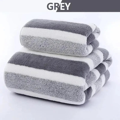 Shada Grey / 1pc / 70x140cm Large Absorbent Microfiber Bath Towels for Couples - Soft, Comfortable, Machine Washable