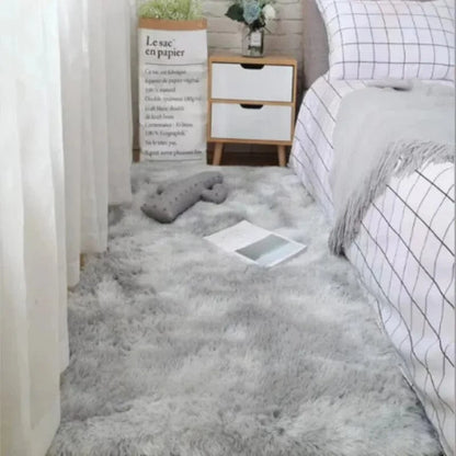 Shada Grey / 50x80cm VIKAMA Shaggy Area Rugs - Soft Plush Non-Slip, Machine Washable, Fade Resistant, Solid Design