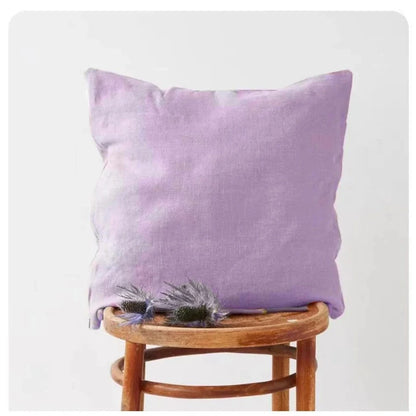 Shada Grey Purple / 30X50CMX1PC Premium 100% Linen Pillowcase - Soft, Comfortable Cushion Cover with Invisible Zipper for Home Decor