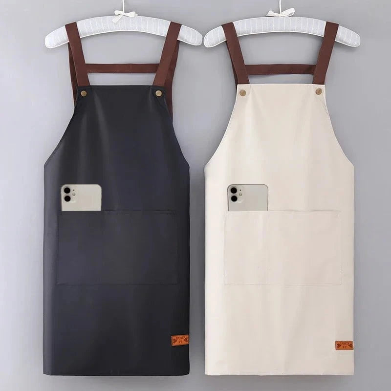 Shada Printed Apron For Home Waterproof And Oil Proof Kitchen Work Apron Convenient Storage Apron For Men And Women Adult