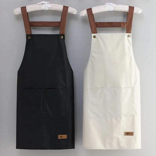 Shada Printed Apron For Home Waterproof And Oil Proof Kitchen Work Apron Convenient Storage Apron For Men And Women Adult