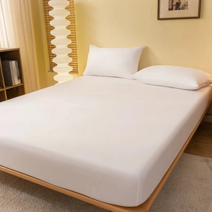 Shada Pure white / 200x220cm 1 piece of solid color matte bed sheet, solid color bed cover for bedroom, bedding (excluding pillowcases)