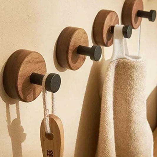 Introducing our Self-Adhesive Walnut Wood Hook, a stylish and functional wall hanger that adds a touch of natural warmth to any space. Crafted from solid walnut, this versatile hook features a premium self-adhesive backing for easy installation without d..