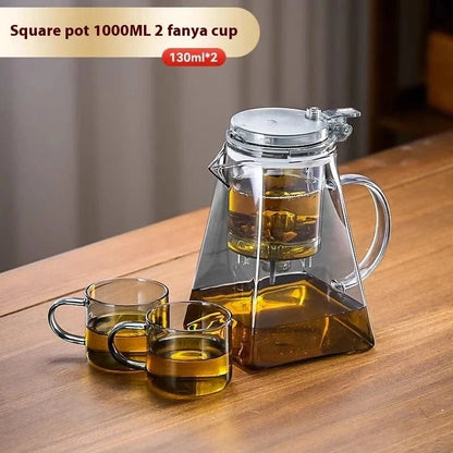 The GIANXI 750ML Glass Teapot Set offers an elegant and functional tea experience. Made from premium borosilicate glass, it keeps tea warm without getting hot to touch. Features a press-down lid for drip-free pouring and a filter for full leaf expansion...