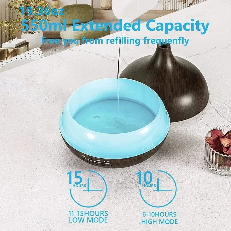 Shada Shada Aroma Diffuser 7 Color LED Lights Ultrasonic Essential Oil Diffuser with Remote Control