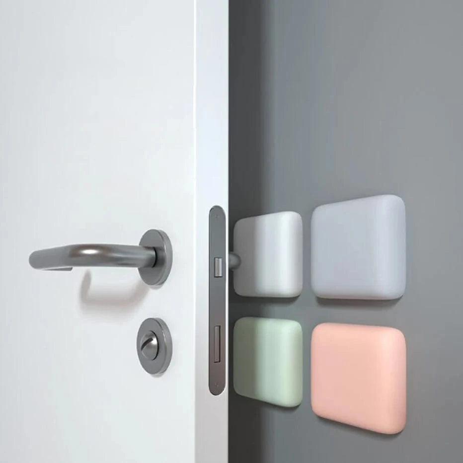 Shada Silicone Door Stopper Bumpers - Self-Adhesive Round & Square Wall Protectors for Handles