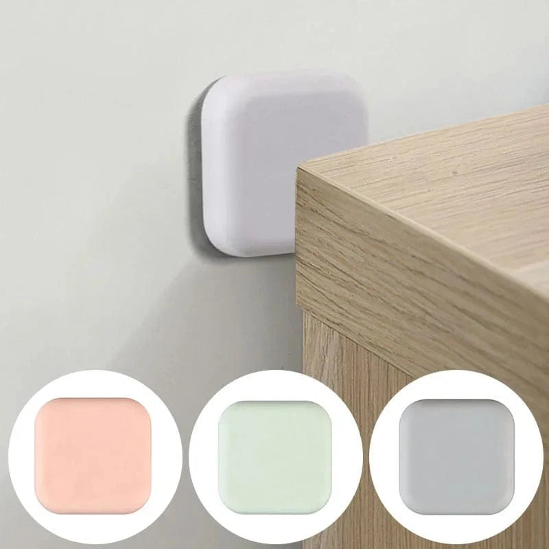Shada Silicone Door Stopper Bumpers - Self-Adhesive Round & Square Wall Protectors for Handles