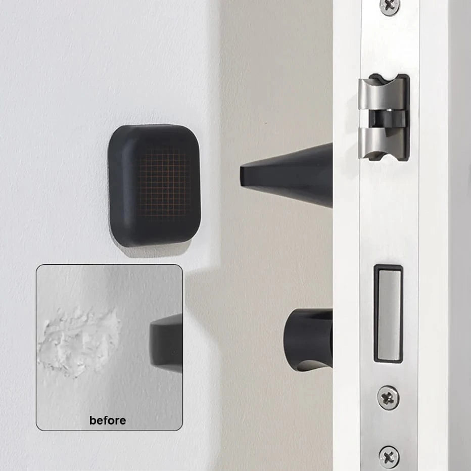 Shada Silicone Door Stopper Bumpers - Self-Adhesive Round & Square Wall Protectors for Handles