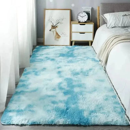 Shada Sky Blue / 40x60cm VIKAMA Shaggy Area Rugs - Soft Plush Non-Slip, Machine Washable, Fade Resistant, Solid Design