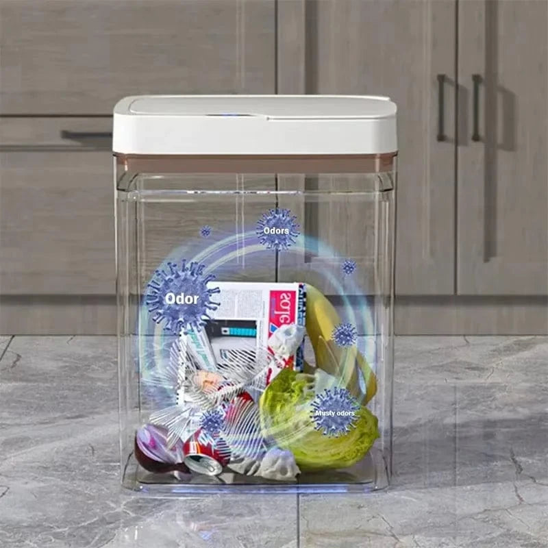 Shada Smart Sensor Trash Can 15L - Touchless, Waterproof, Induction Design for Home & Bath
