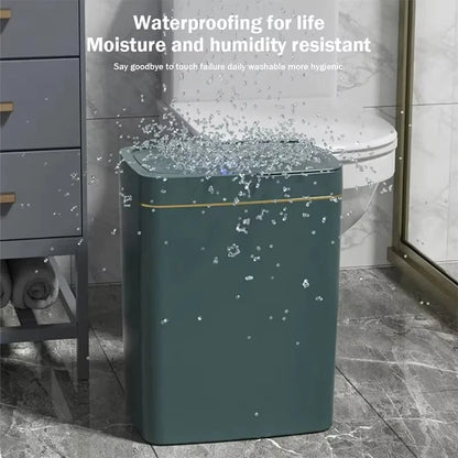 Shada Smart Sensor Trash Can 15L - Touchless, Waterproof, Induction Design for Home & Bath