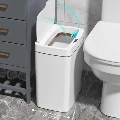 Shada Smart Sensor Trash Can 15L - Touchless, Waterproof, Induction Design for Home & Bath