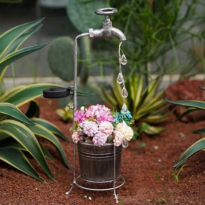Shada Solar Watering Tap Lights Led Iron Planter Lantern Waterproof Yard Outdoor Garden Decoration Outdoor Landscape Stopcock Lamp