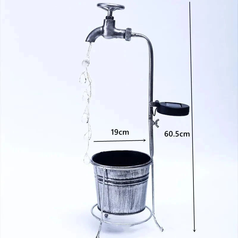 Shada Solar Watering Tap Lights Led Iron Planter Lantern Waterproof Yard Outdoor Garden Decoration Outdoor Landscape Stopcock Lamp
