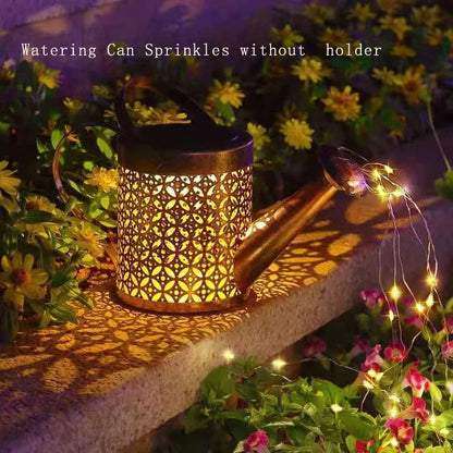 Shada Sprinkle no holder Solar Watering Tap Lights Led Iron Planter Lantern Waterproof Yard Outdoor Garden Decoration Outdoor Landscape Stopcock Lamp