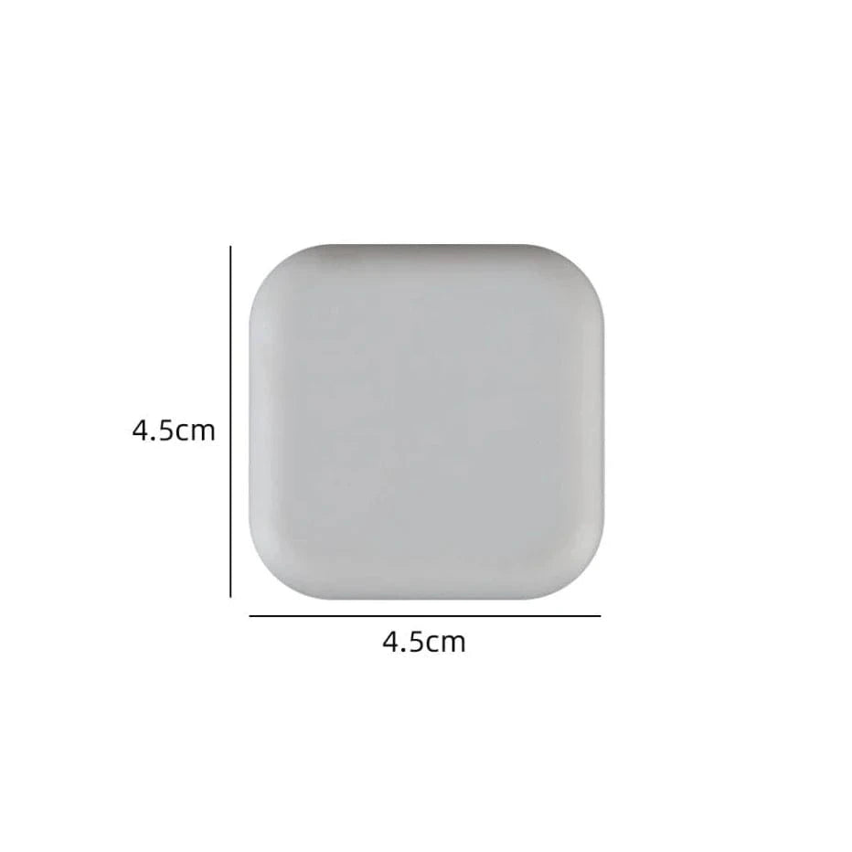 Shada Square-grey Silicone Door Stopper Bumpers - Self-Adhesive Round & Square Wall Protectors for Handles