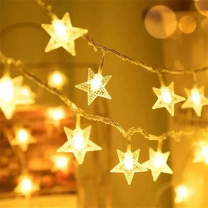 Shada star warm / 6m 40leds 10/20/40/80 Led Globe String Lights Battery Operated Fairy Light For Garden Christmas Wedding Party camping Atmosphere Decor