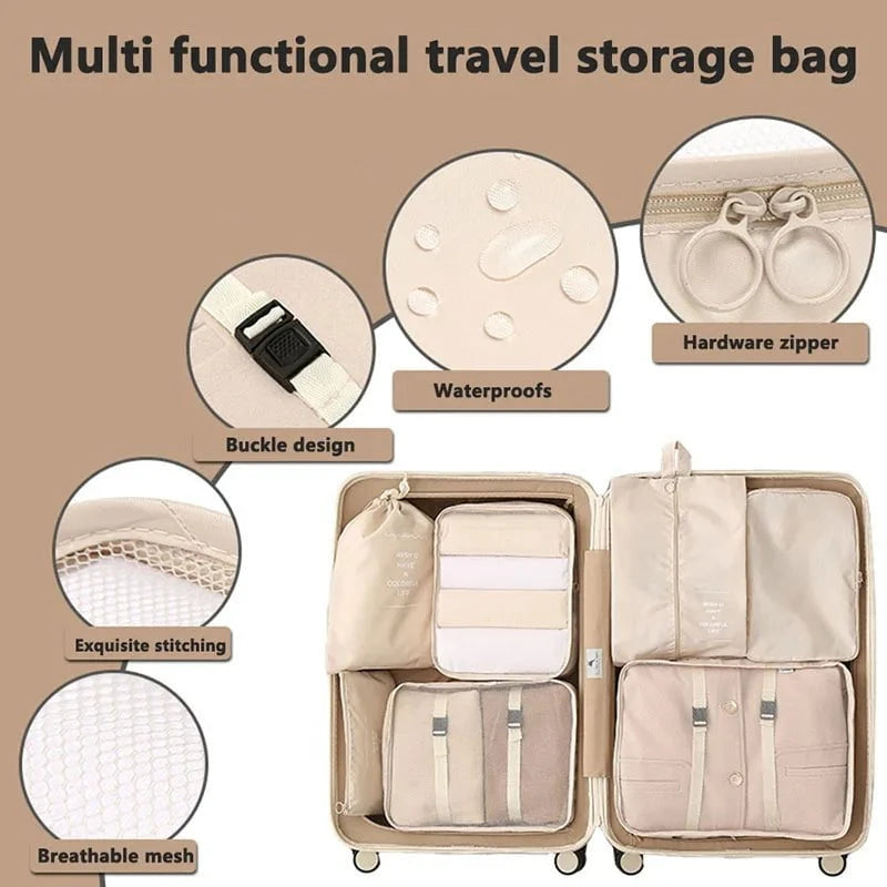 Shada Travel Set Storage Bags Clothes Digital Toiletries Shoes Organizer bag Student Dormitories Clothing Sorting Bags Packing Cubes