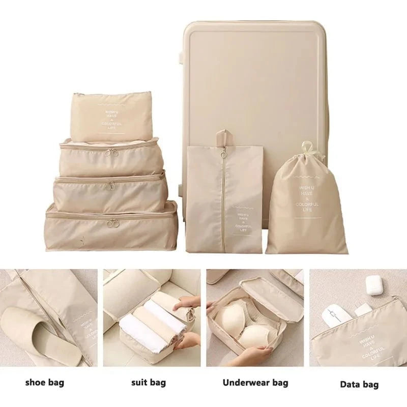 Shada Travel Set Storage Bags Clothes Digital Toiletries Shoes Organizer bag Student Dormitories Clothing Sorting Bags Packing Cubes