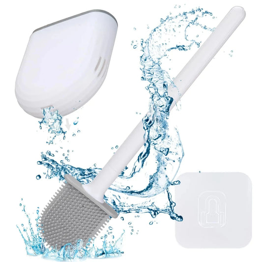 Shada Wall Mounted Silicone Toilet Brush | Flexible Cleaning Bristles