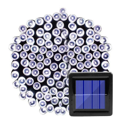 Shada white / 22M 200LEDs 7m/12m/22m Christmas Garland Led Fairy Light Outdoor Solar Powered String Lights 8 Mode Garden Wedding Decoration Waterproof