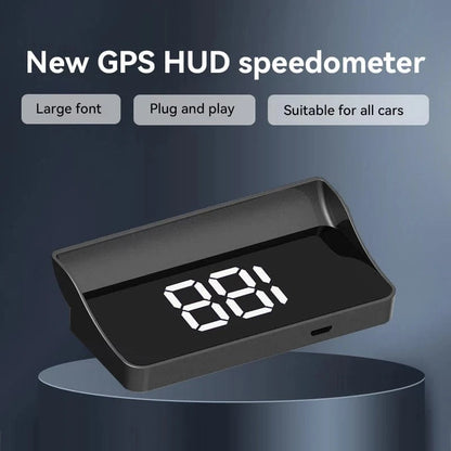 Shada White KM Xiaomi GPS HUD Speedometer - Car Windshield Digital Speed Projector